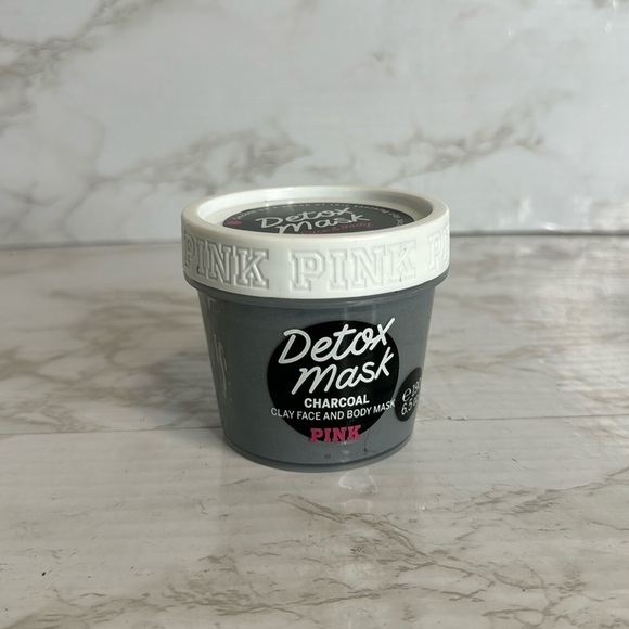 Victoria Secret PINK - CHARCOAL DETOX MASK Black Clay Face & Body Mask 6.5Oz - Picture 1 of 7